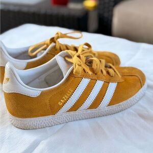 Adidas Gazelle Yellow Suede Sneakers